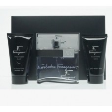 SALVATORE FERRAGAMO F BLACK 3 PCS SET FOR MEN: 3.4 EDT SP